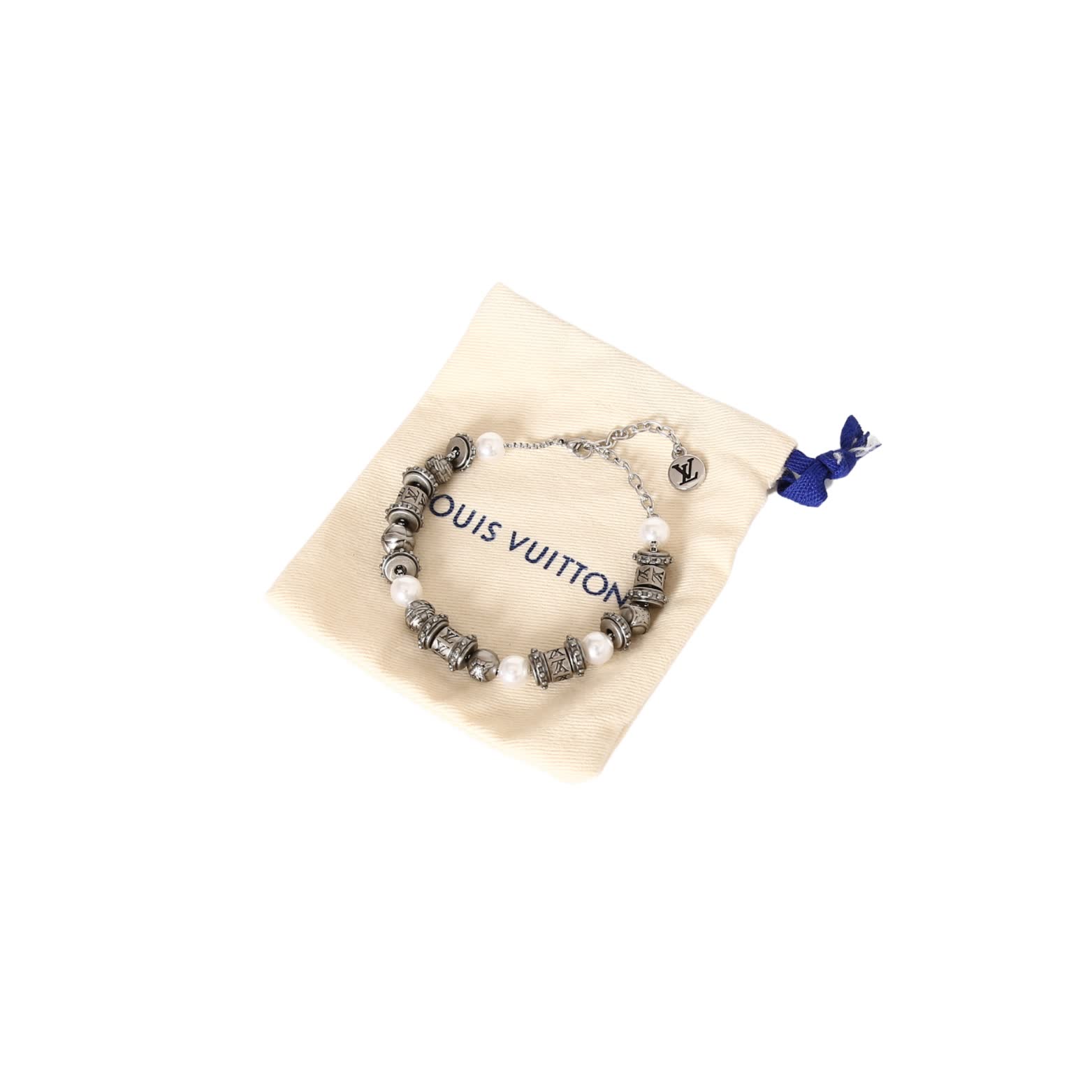 Louis Vuitton Silver Beaded Bracelet